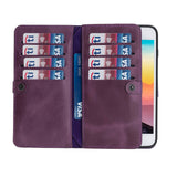 iPhone 8 Plus / 7 Plus Purple Leather Detachable Dual 2-in-1 Wallet Case with Card Holder and MagSafe - Hardiston - 2