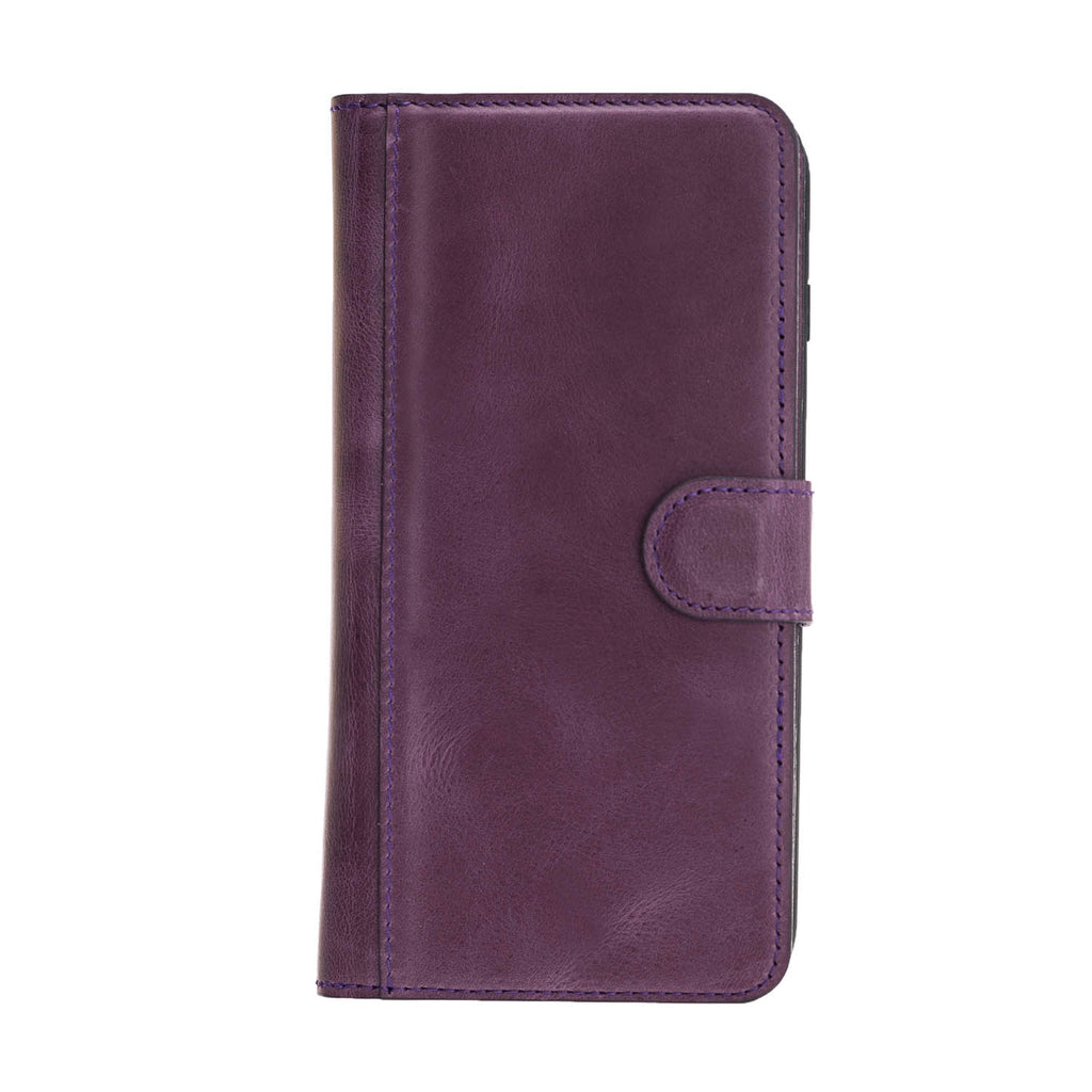 iPhone 8 Plus / 7 Plus Purple Leather Detachable Dual 2-in-1 Wallet Case with Card Holder and MagSafe - Hardiston - 5