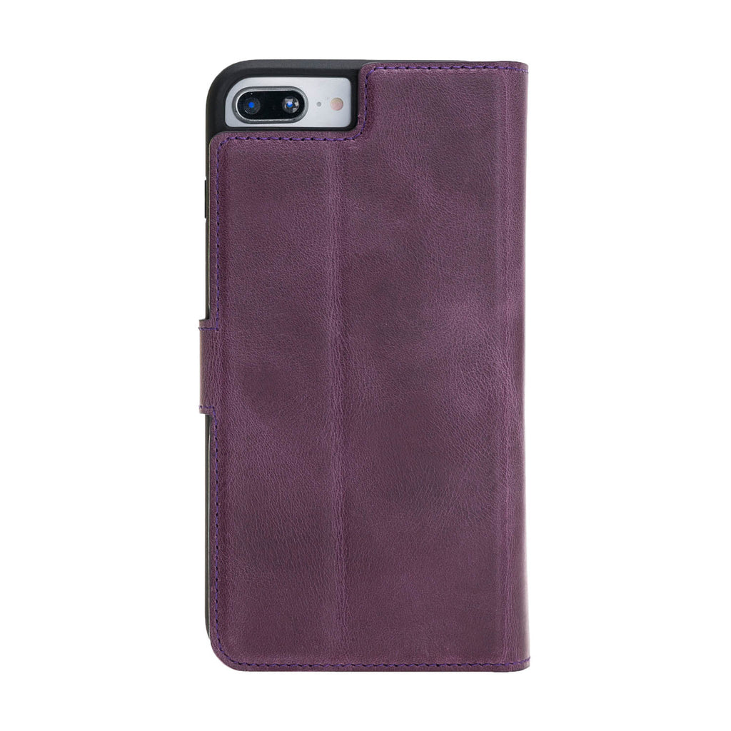 iPhone 8 Plus / 7 Plus Purple Leather Detachable Dual 2-in-1 Wallet Case with Card Holder and MagSafe - Hardiston - 6
