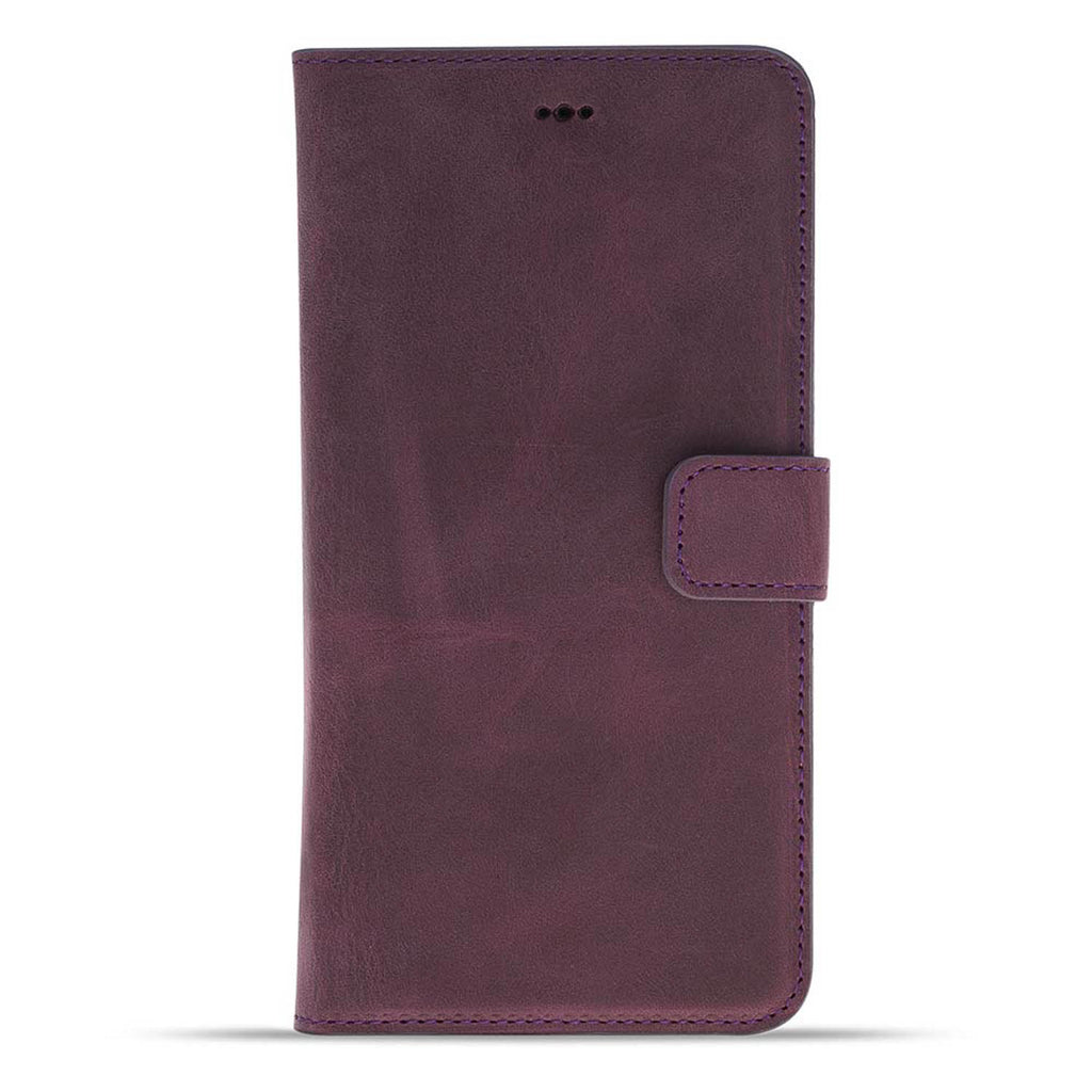 iPhone 8 Plus / 7 Plus Purple Leather Detachable 2-in-1 Wallet Case with Card Holder and MagSafe - Hardiston - 4