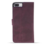 iPhone 8 Plus / 7 Plus Purple Leather Detachable 2-in-1 Wallet Case with Card Holder and MagSafe - Hardiston - 5