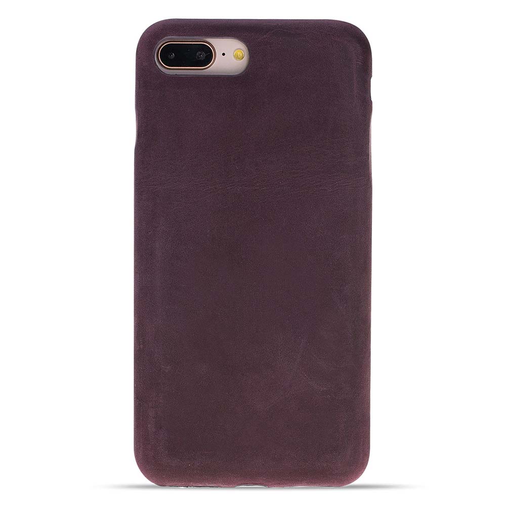 iPhone 8 Plus / 7 Plus Purple Leather Snap-On Case - Hardiston - 1