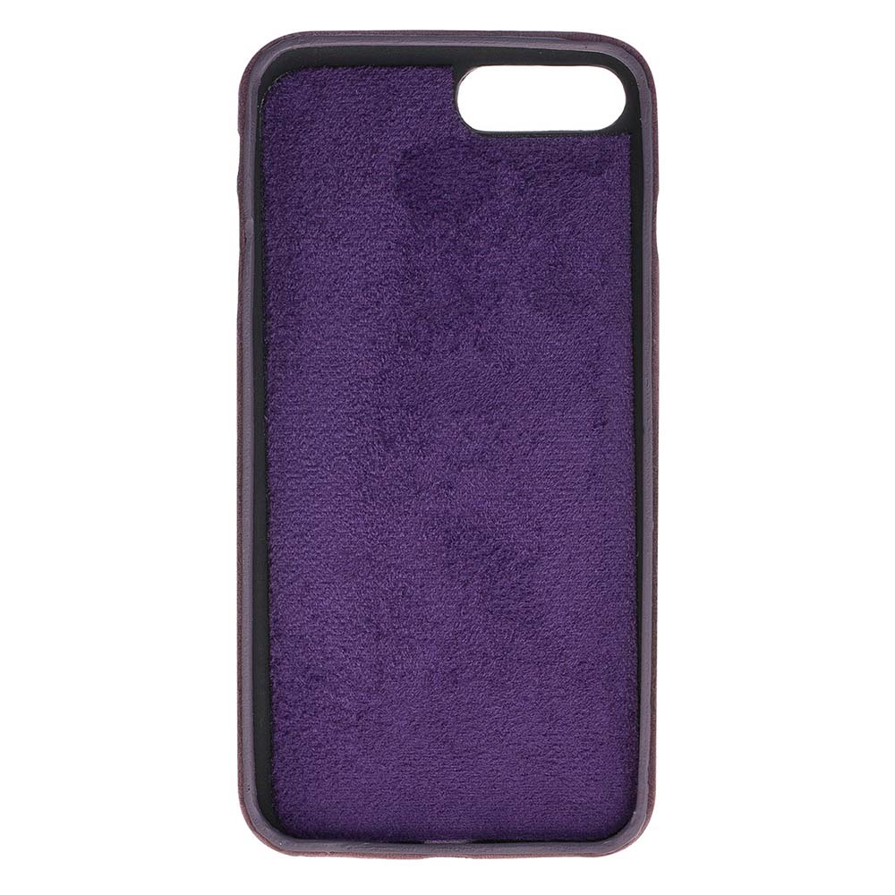 iPhone 8 Plus / 7 Plus Purple Leather Snap-On Case - Hardiston - 3