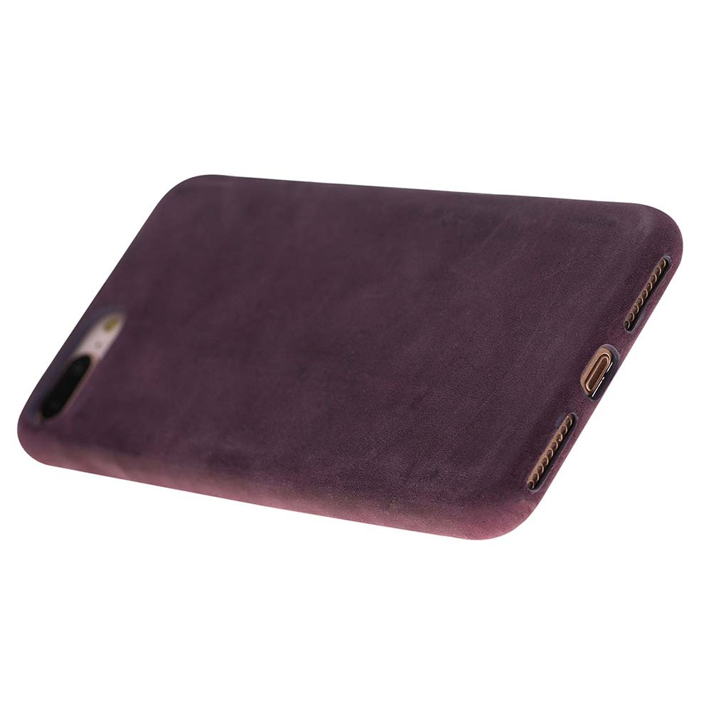 iPhone 8 Plus / 7 Plus Purple Leather Snap-On Case - Hardiston - 4