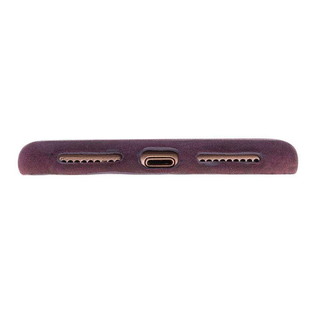 iPhone 8 Plus / 7 Plus Purple Leather Snap-On Case - Hardiston - 6