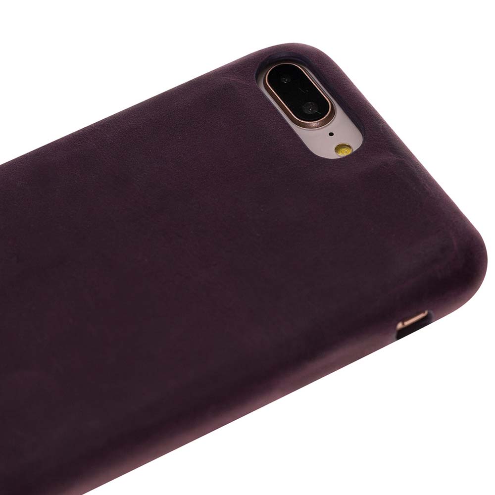 iPhone 8 Plus / 7 Plus Purple Leather Snap-On Case - Hardiston - 7