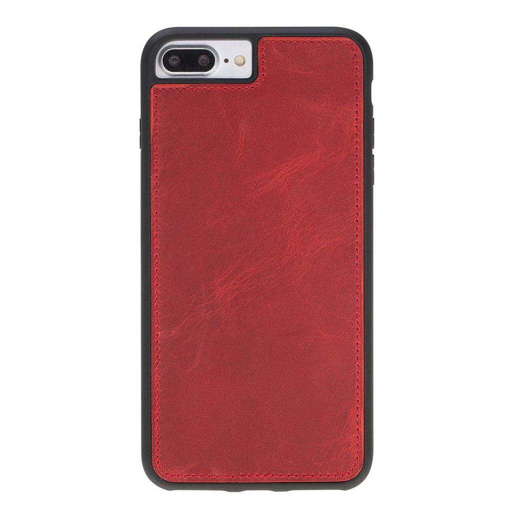 iPhone 8 Plus / 7 Plus Red Leather Detachable 2-in-1 Wallet Case with Card Holder and MagSafe - Hardiston - 6