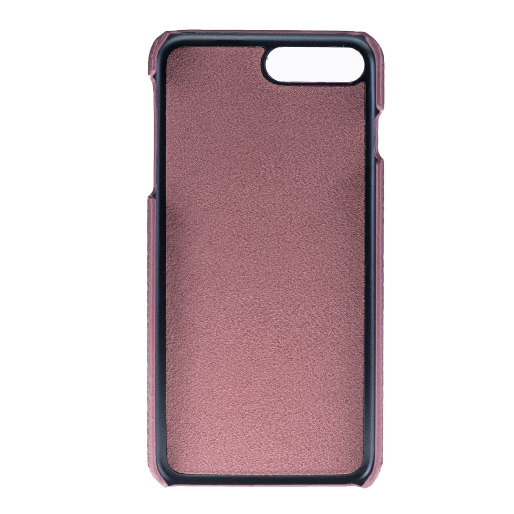 iPhone 8 Plus / 7 Plus Rose Leather Snap-On Case with Card Holder - Hardiston - 3