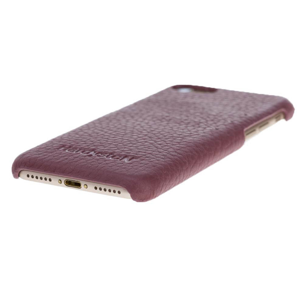 iPhone 8 Plus / 7 Plus Rose Leather Snap-On Case with Card Holder - Hardiston - 5