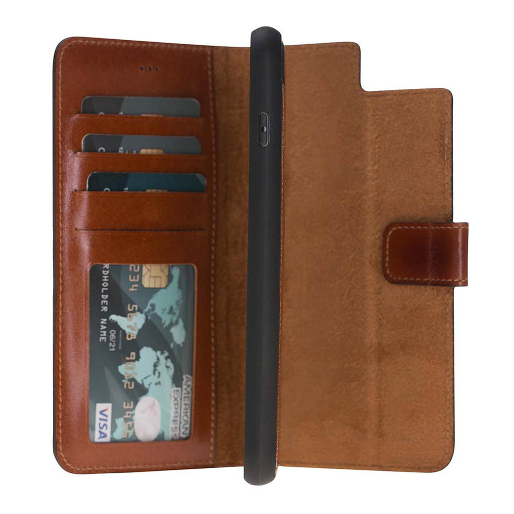 iPhone 8 Plus / 7 Plus Russet Leather Detachable 2-in-1 Wallet Case with Card Holder and MagSafe - Hardiston - 8