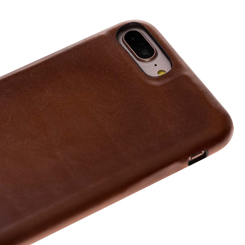 iPhone 8 Plus / 7 Plus Russet Leather Snap-On Case - Hardiston - 7