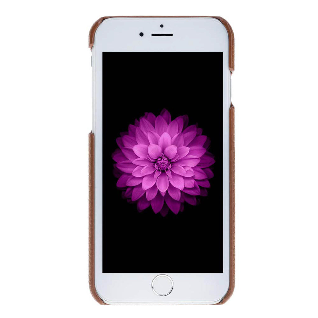 iPhone 8 Plus / 7 Plus Dark Tan Leather Snap-On Case with Card Holder - Hardiston - 3