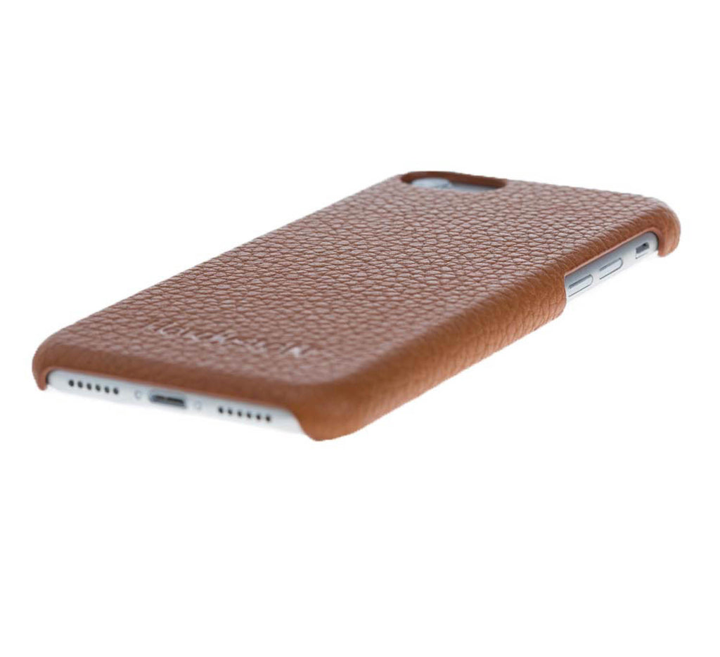 iPhone 8 Plus / 7 Plus Tan Leather Snap-On Case - Hardiston - 4