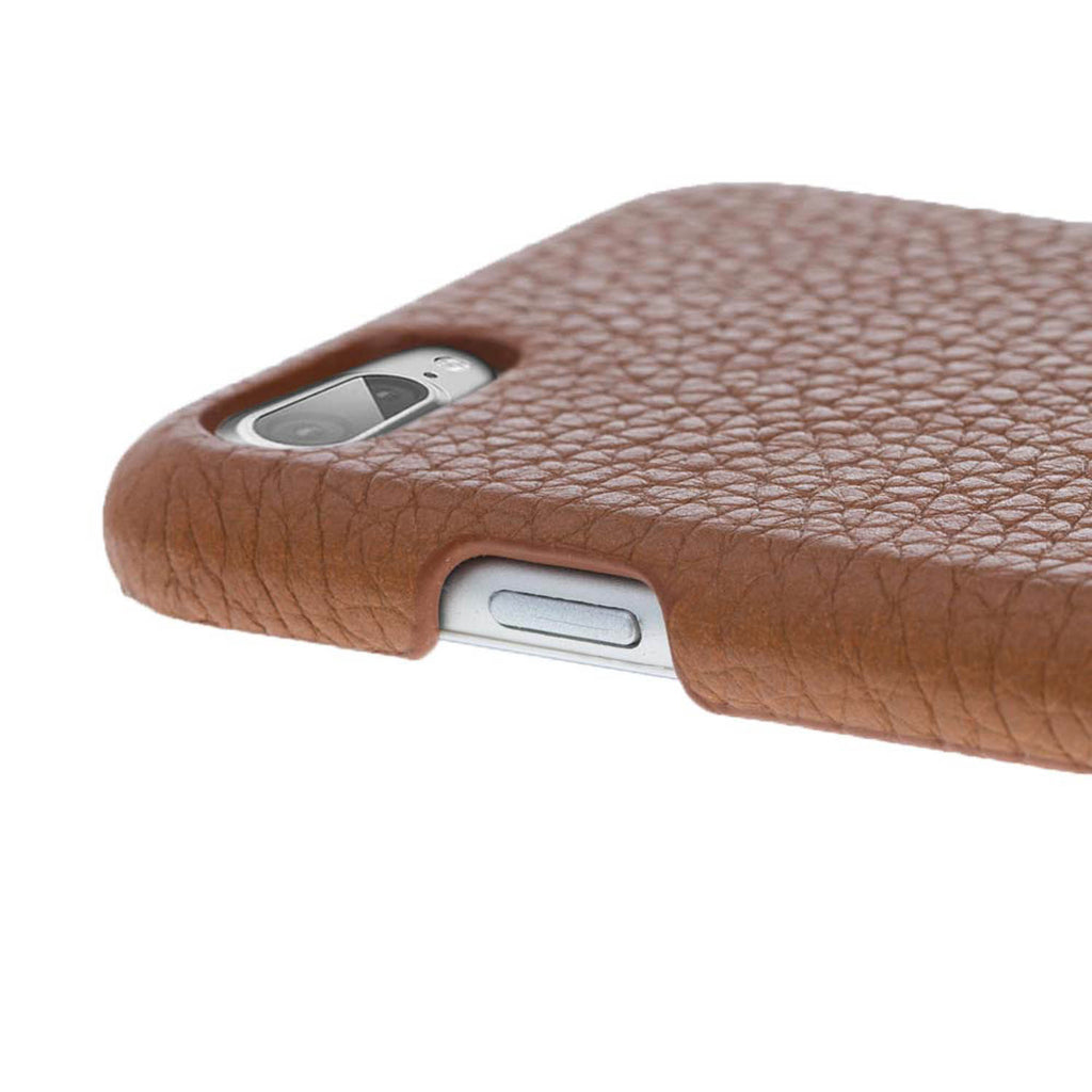 iPhone 8 Plus / 7 Plus Tan Leather Snap-On Case - Hardiston - 6