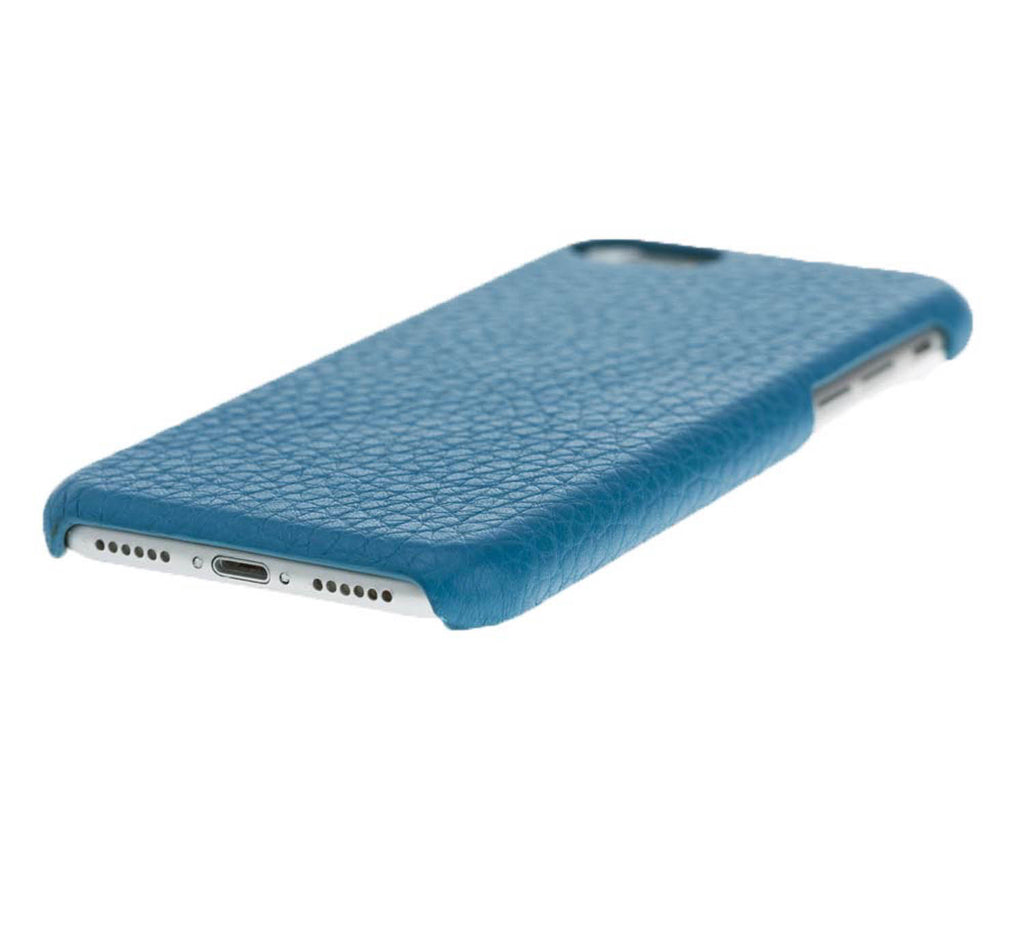 iPhone 8 Plus / 7 Plus Turquoise Leather Snap-On Case - Hardiston - 4