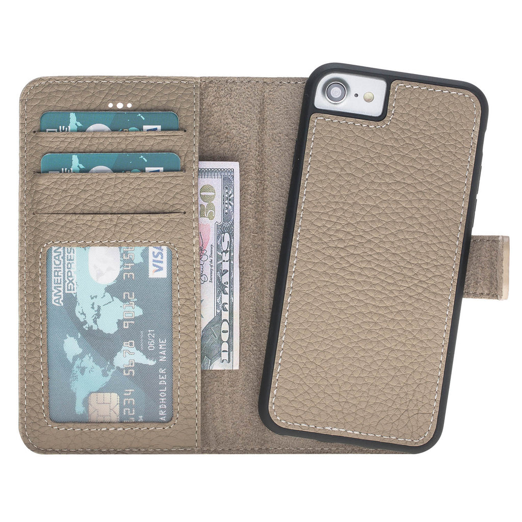 iPhone SE / 8 / 7 Leather Detachable Dual Wallet Case with MagSafe -  Hardiston