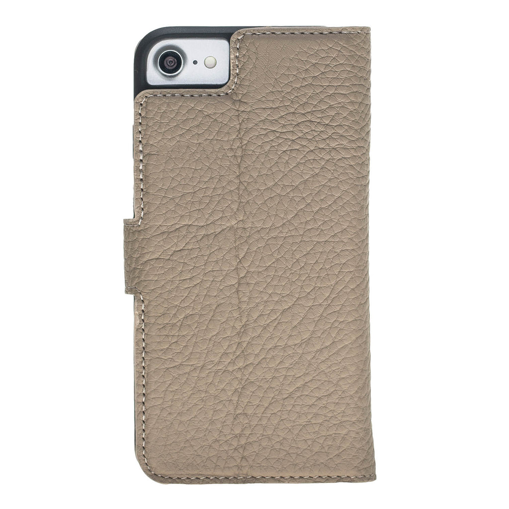 iPhone SE / 8 / 7 Beige Leather Detachable 2-in-1 Wallet Case with Card Holder - Hardiston - 5