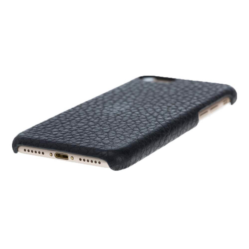 iPhone SE / 8 / 7 Black Leather Snap-On Case - Hardiston - 4