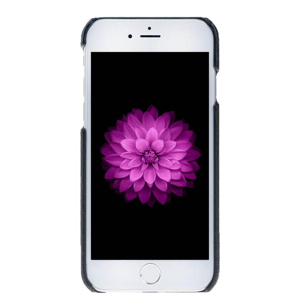 iPhone SE / 8 / 7 Black Leather Snap-On Case with Card Holder - Hardiston - 3
