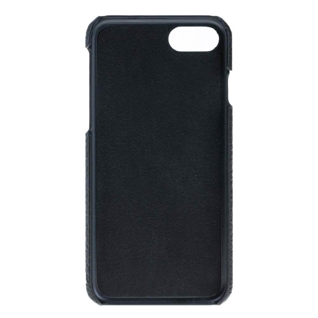 iPhone SE / 8 / 7 Black Leather Snap-On Case with Card Holder - Hardiston - 4