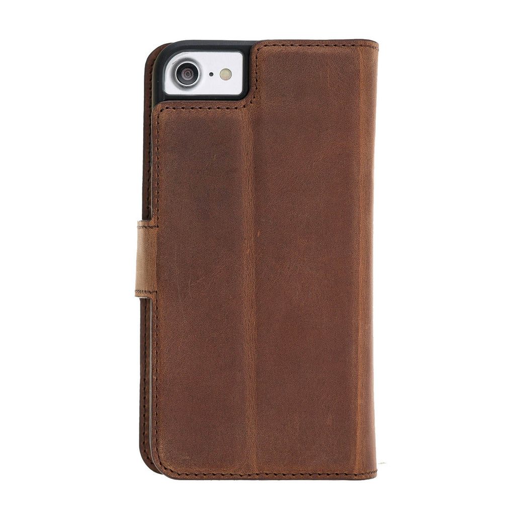 iPhone SE / 8 / 7 Brown Leather Detachable Dual 2-in-1 Wallet Case with Card Holder - Hardiston - 6
