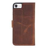 iPhone SE / 8 / 7 Brown Leather Detachable 2-in-1 Wallet Case with Card Holder - Hardiston - 5