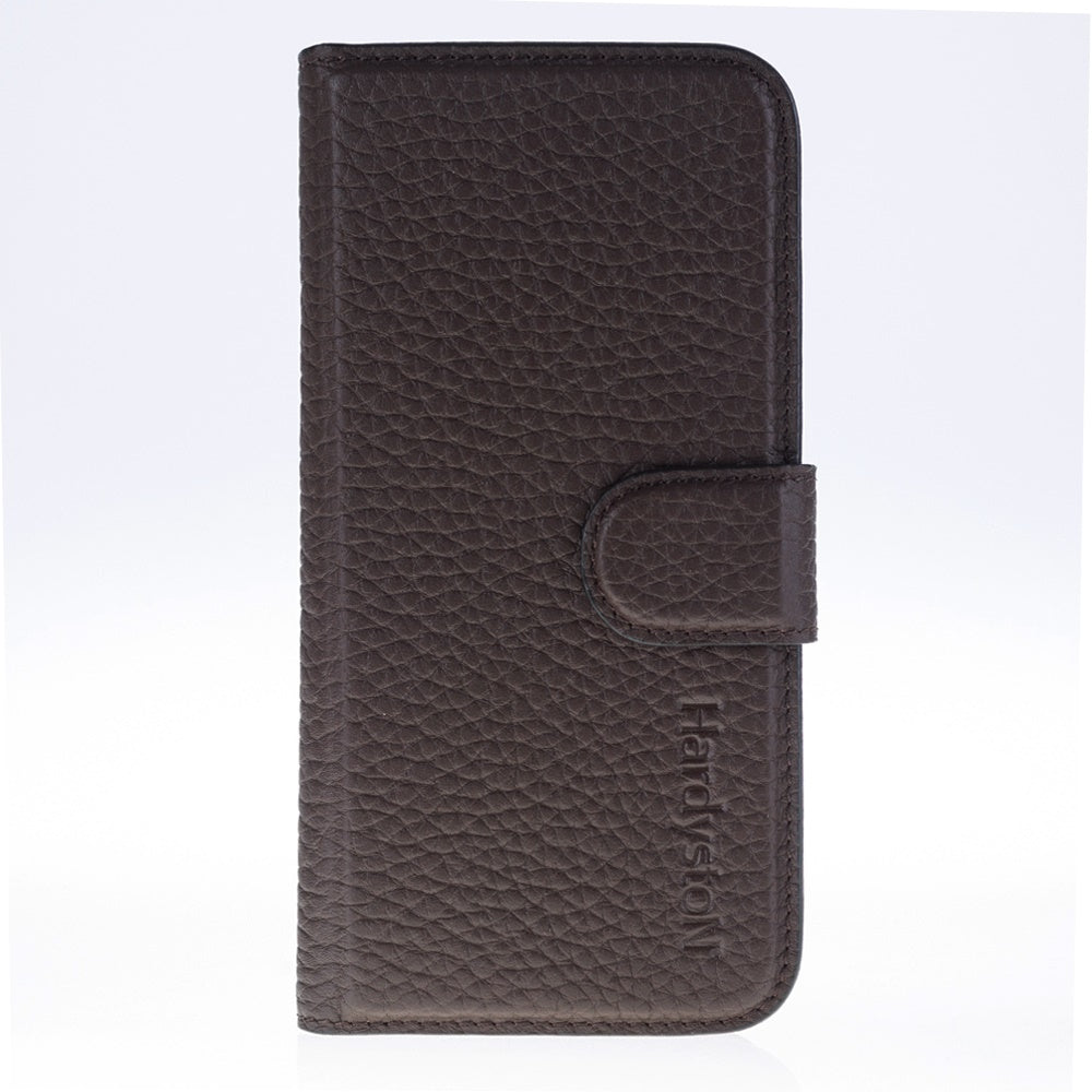 iPhone SE / 8 / 7 Brown Leather Folio 2-in-1 Wallet Case with Card Holder - Hardiston - 2