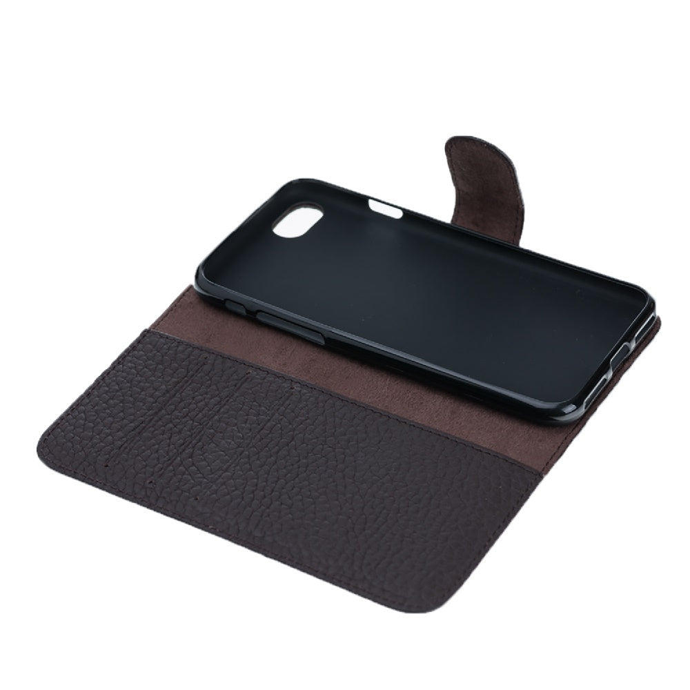 iPhone SE / 8 / 7 Brown Leather Folio 2-in-1 Wallet Case with Card Holder - Hardiston - 4