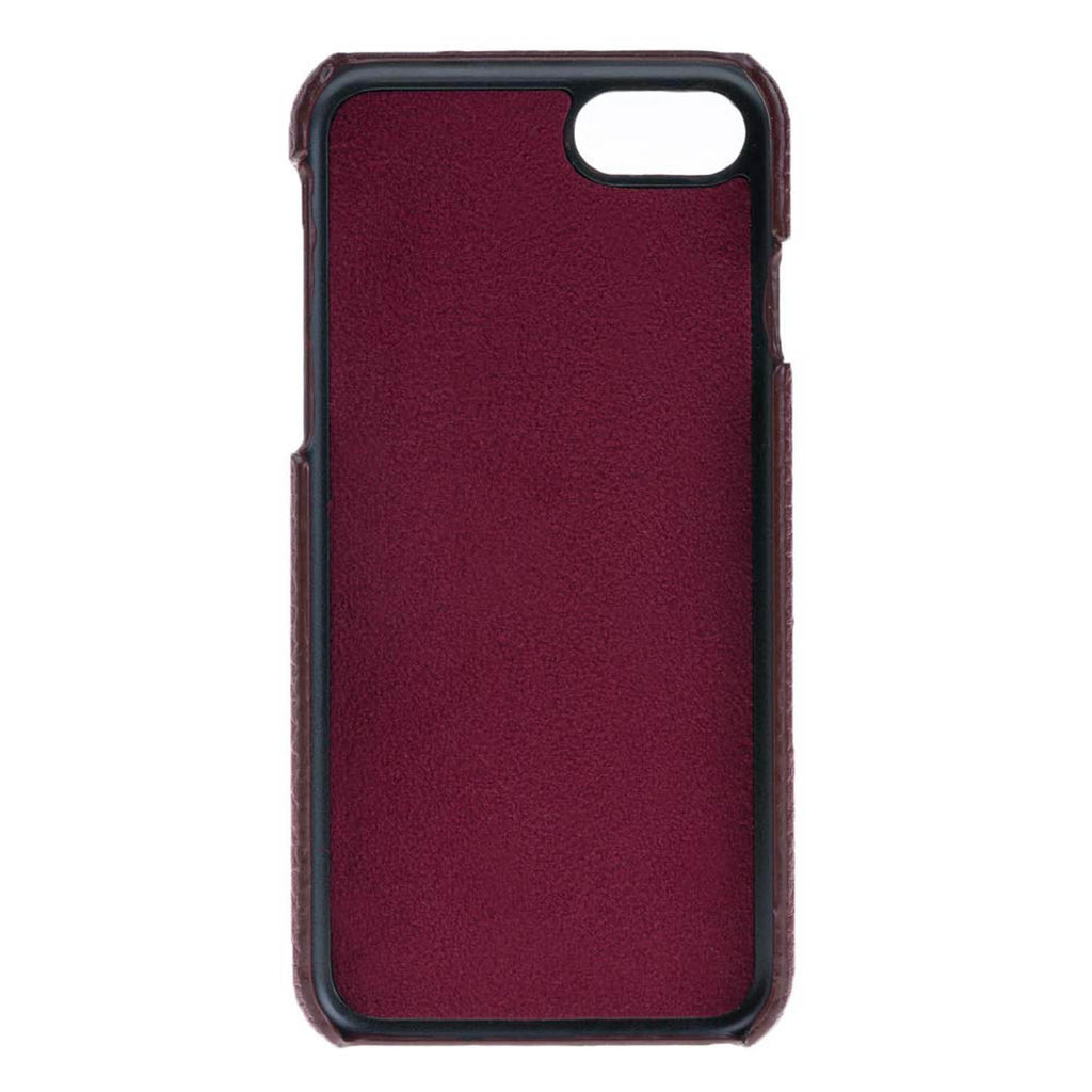 iPhone SE / 8 / 7 Burgundy Leather Snap-On Case - Hardiston - 3