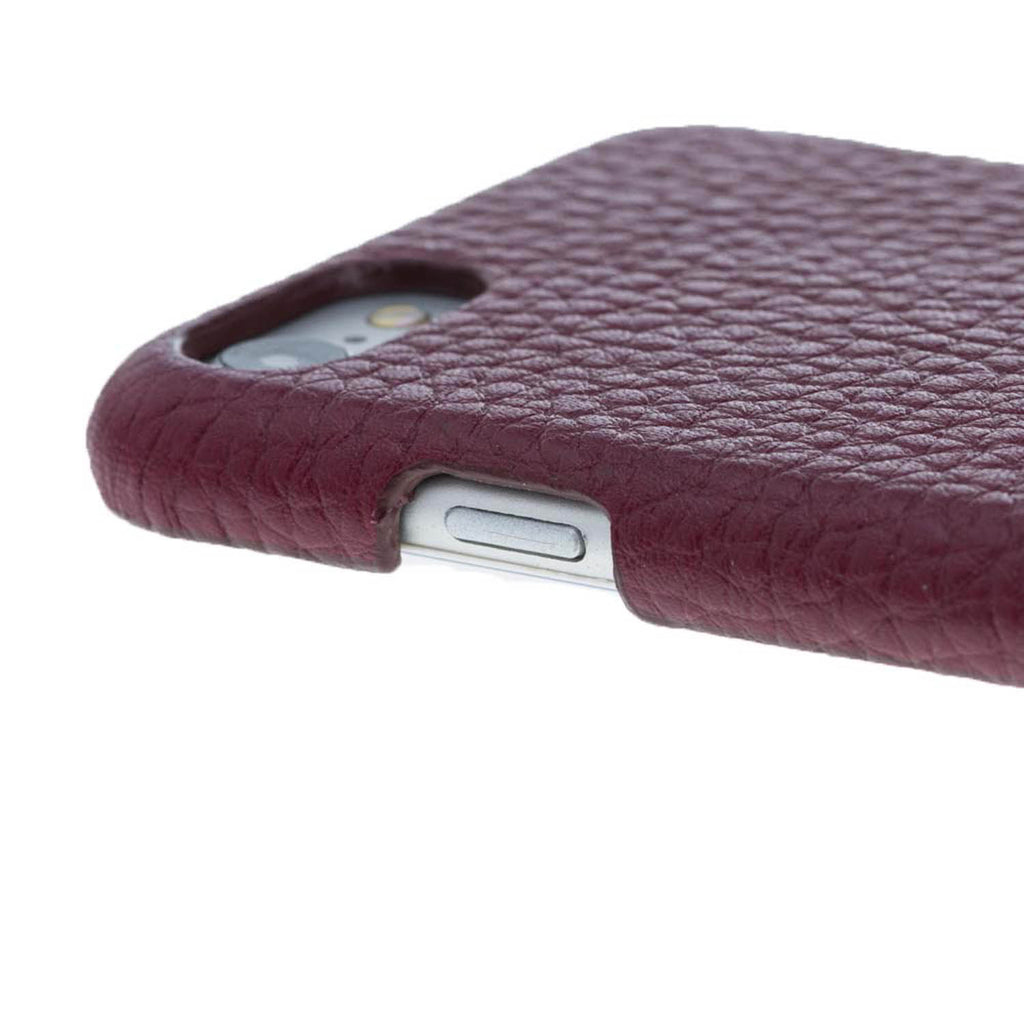iPhone SE / 8 / 7 Burgundy Leather Snap-On Case - Hardiston - 4