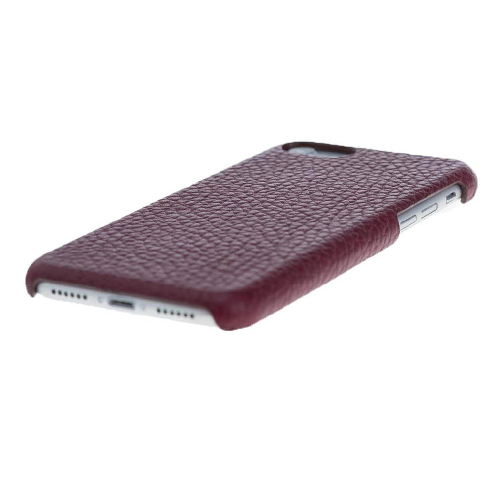 iPhone SE / 8 / 7 Burgundy Leather Snap-On Case - Hardiston - 5