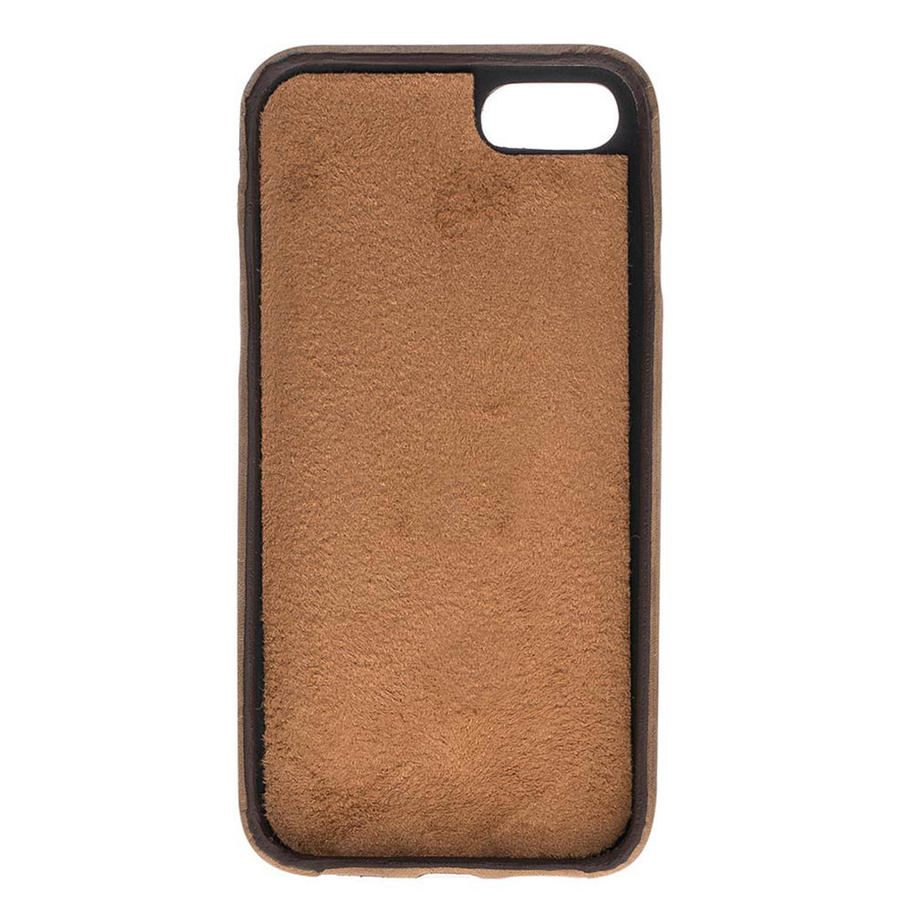 iPhone SE / 8 / 7 Camel Leather Snap-On Case with Card Holder - Hardiston - 3