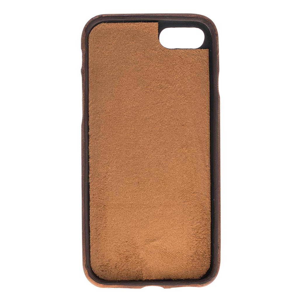 iPhone SE / 8 / 7 Cinnamon Leather Snap-On Case with Card Holder - Hardiston - 3