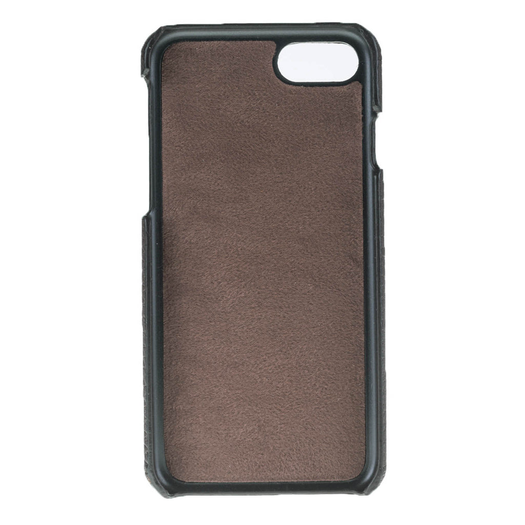 iPhone SE / 8 / 7 Dark Brown Leather Snap-On Case with Card Holder - Hardiston - 2
