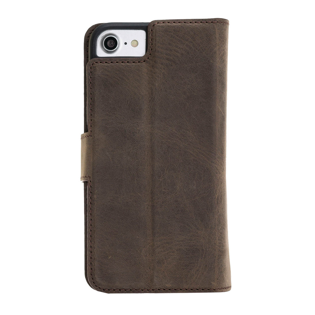 iPhone SE / 8 / 7 Mocha Leather Detachable Dual 2-in-1 Wallet Case with Card Holder - Hardiston - 6