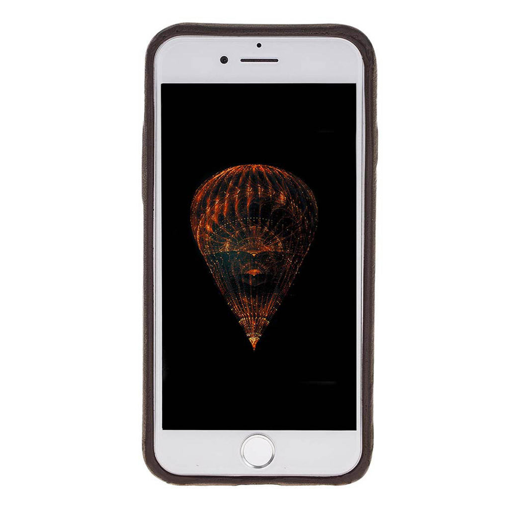 iPhone SE / 8 / 7 Mocha Leather Snap-On Case with Card Holder - Hardiston - 3
