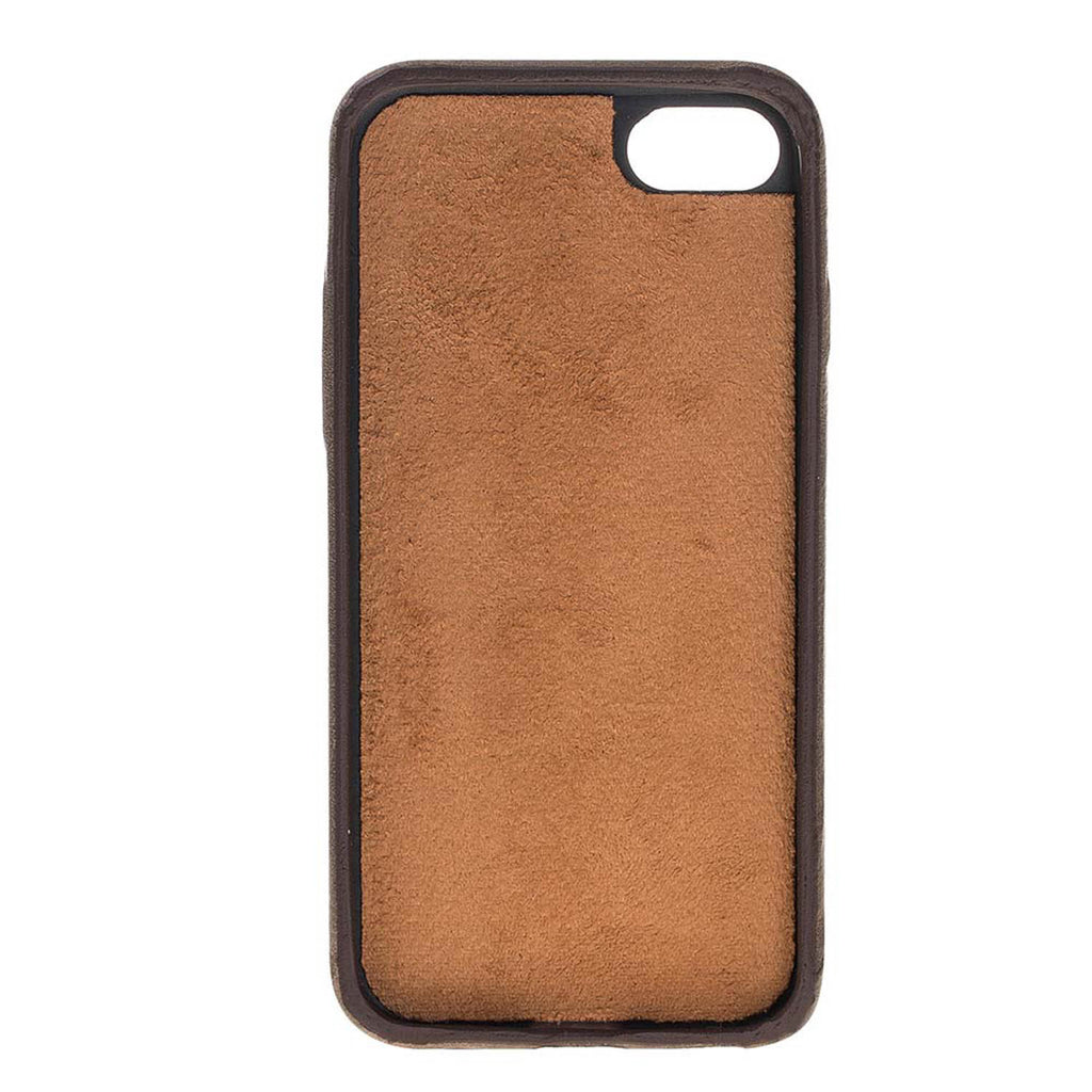 iPhone SE / 8 / 7 Mocha Leather Snap-On Case with Card Holder - Hardiston - 6