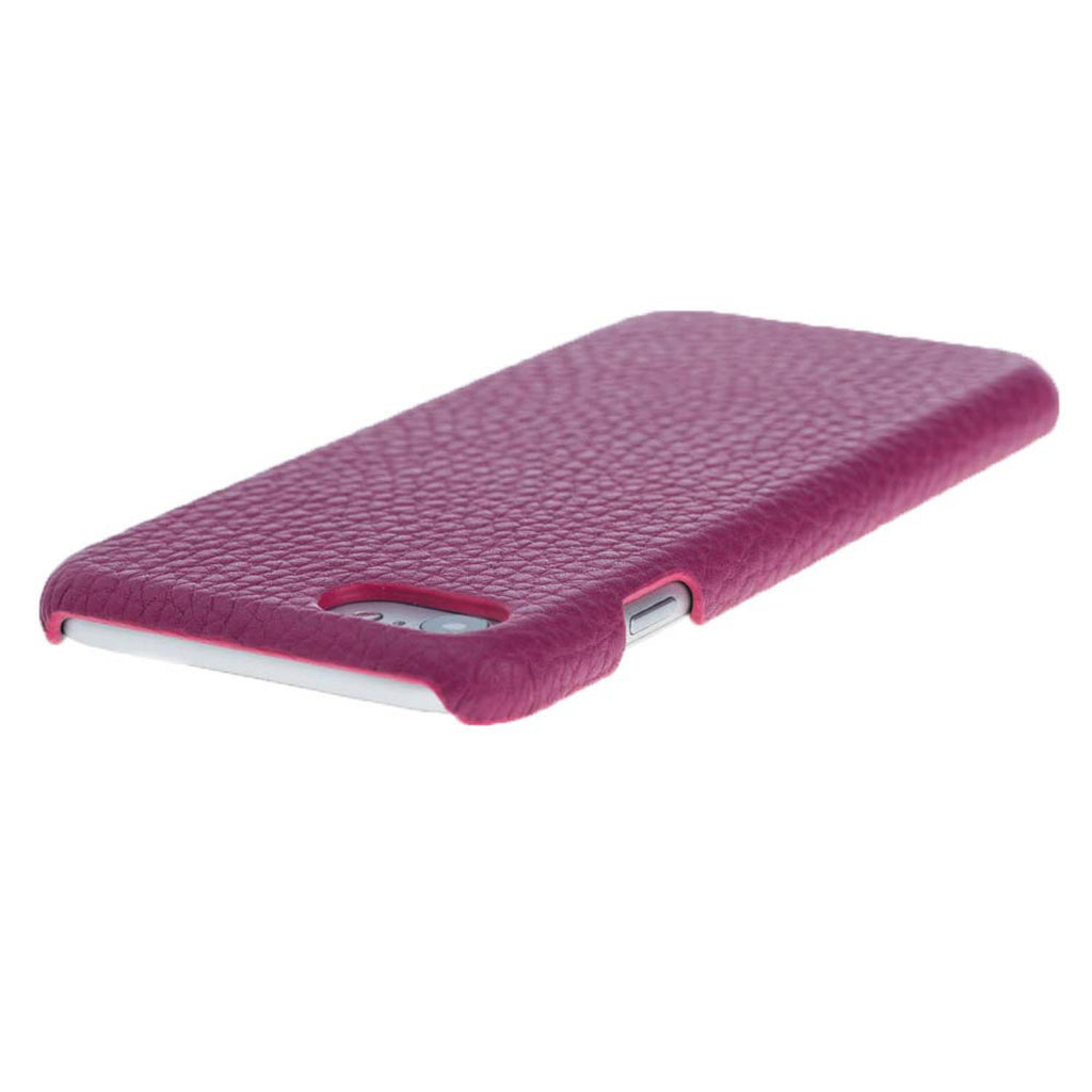 iPhone SE / 8 / 7 Pink Leather Snap-On Case - Hardiston - 5