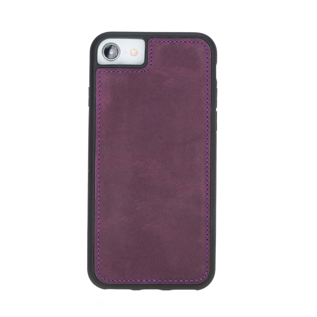 iPhone SE / 8 / 7 Purple Leather Detachable Dual 2-in-1 Wallet Case with Card Holder - Hardiston - 7