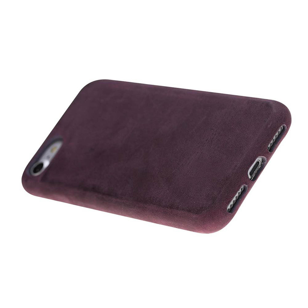 iPhone SE / 8 / 7 Purple Leather Snap-On Case - Hardiston - 4