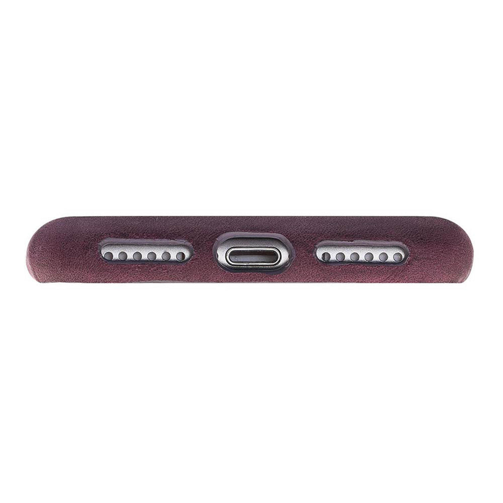 iPhone SE / 8 / 7 Purple Leather Snap-On Case - Hardiston - 6