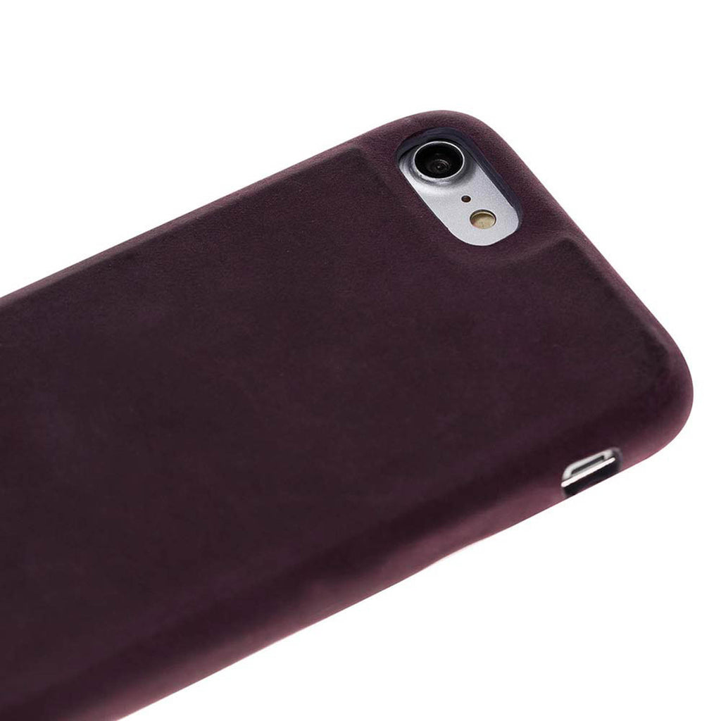 iPhone SE / 8 / 7 Purple Leather Snap-On Case - Hardiston - 7
