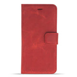 iPhone SE / 8 / 7 Red Leather Detachable 2-in-1 Wallet Case with Card Holder - Hardiston - 4