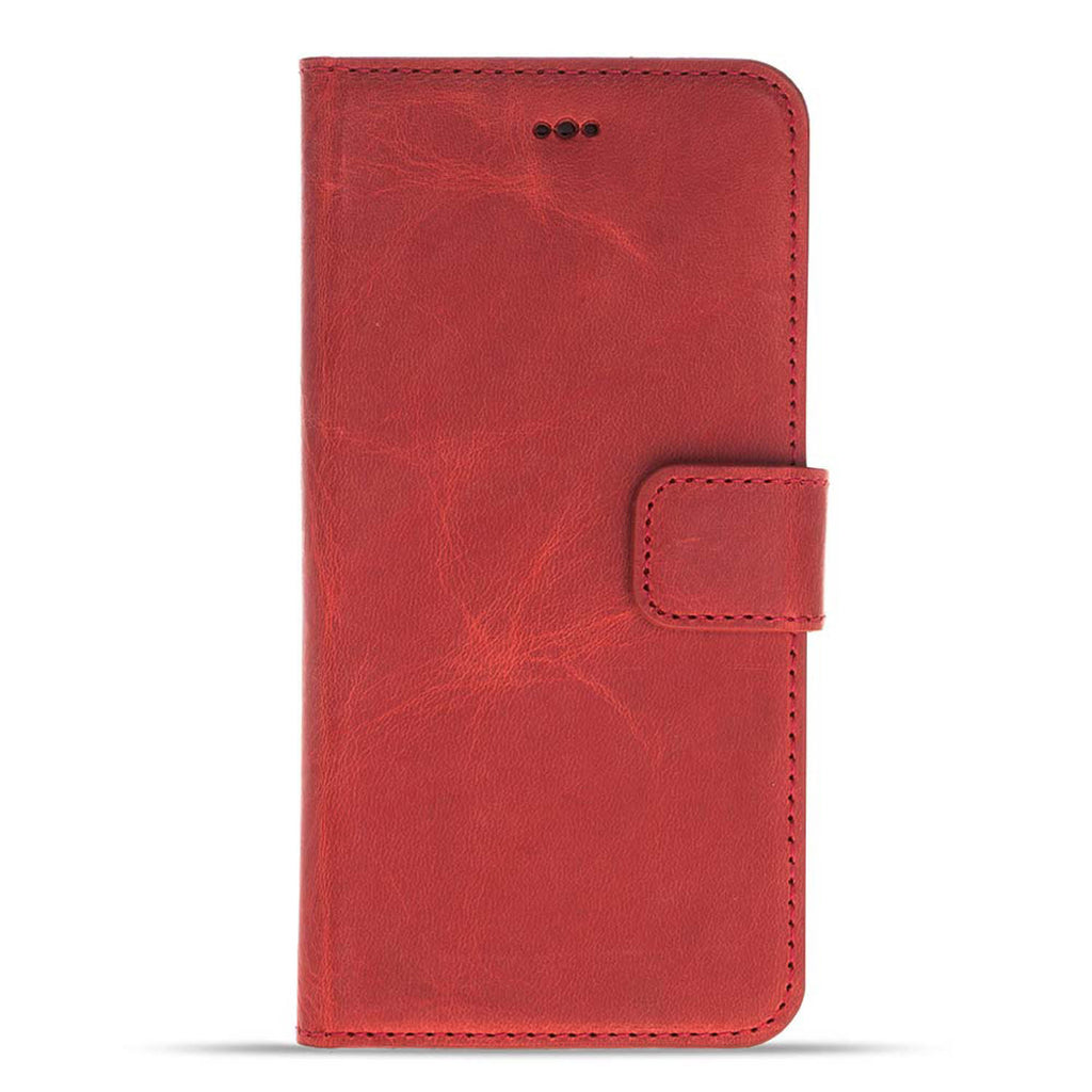 iPhone SE / 8 / 7 Red Leather Detachable 2-in-1 Wallet Case with Card Holder - Hardiston - 4