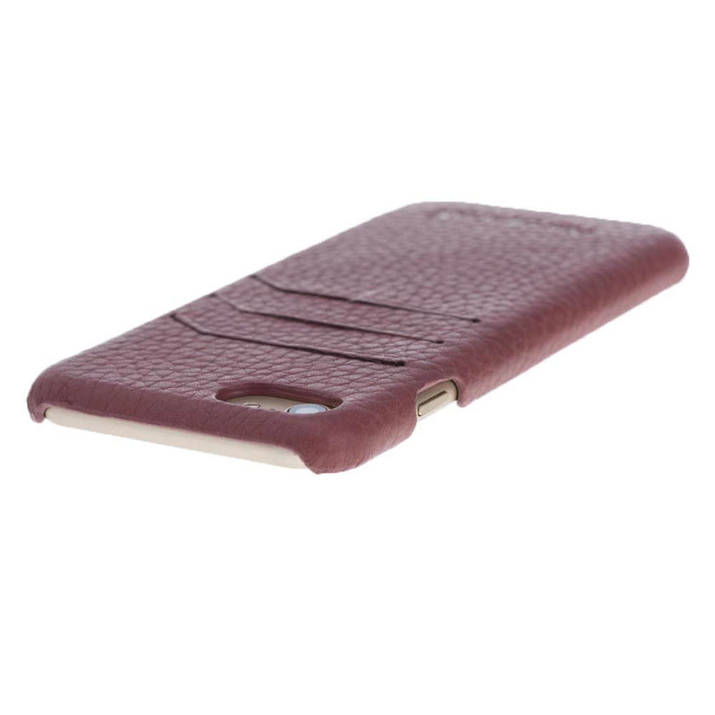 iPhone SE / 8 / 7 Rose Leather Snap-On Case with Card Holder - Hardiston - 4