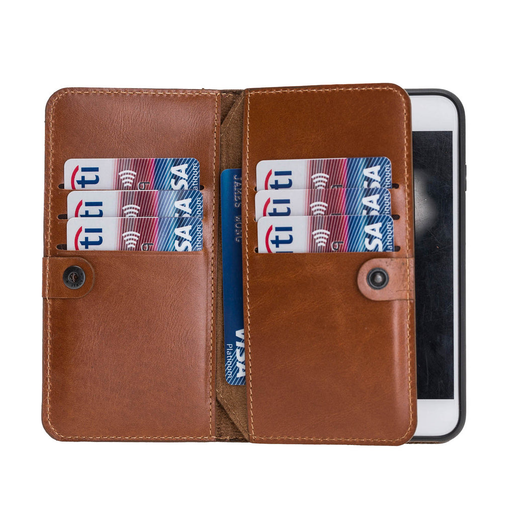 iPhone SE / 8 / 7 Russet Leather Detachable Dual 2-in-1 Wallet Case with Card Holder - Hardiston - 2