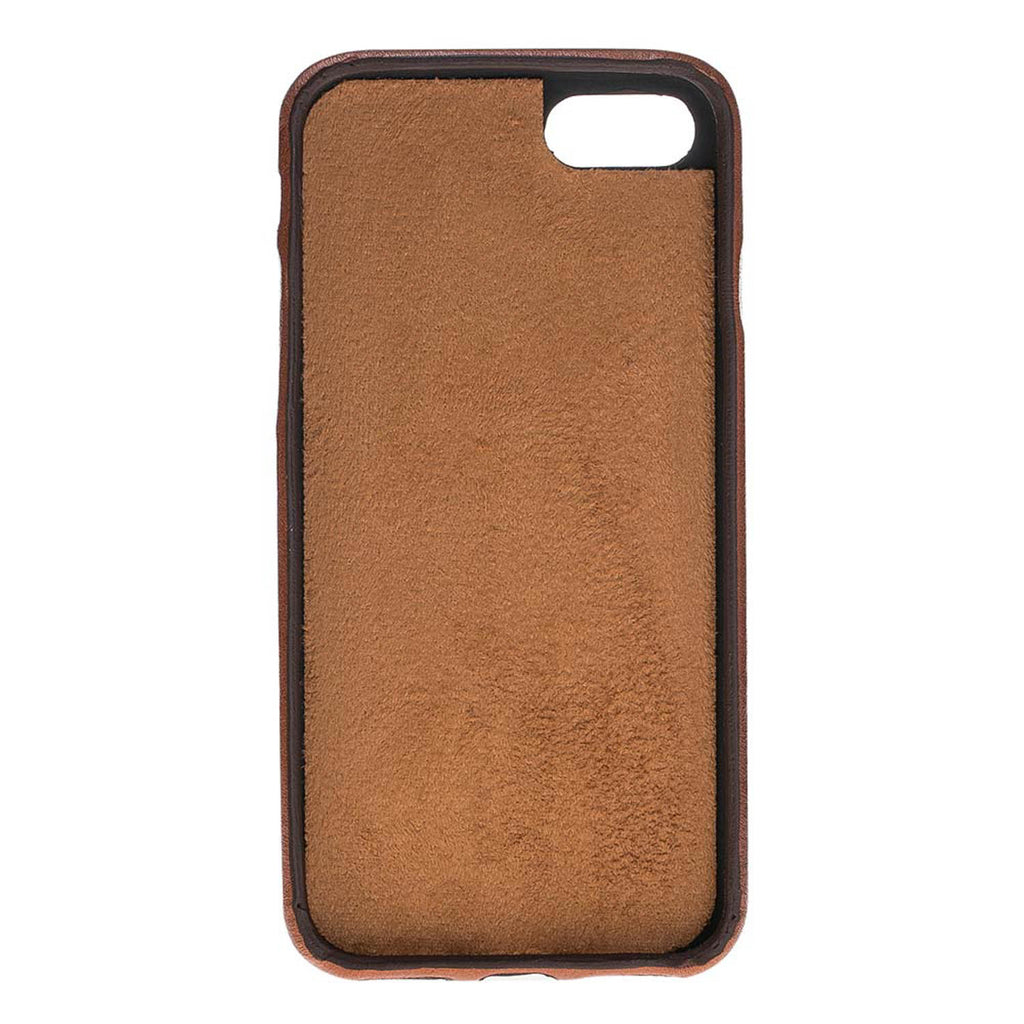 iPhone SE / 8 / 7 Russet Leather Snap-On Case with Card Holder - Hardiston - 3