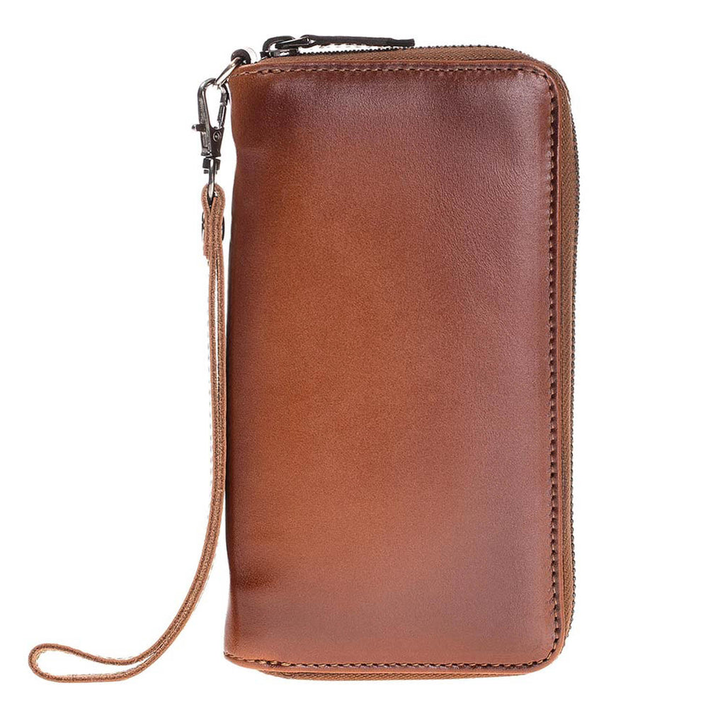 iPhone SE / 8 / 7 Russet Leather 2-in-1 Wallet Purse with Card Holder - Hardiston - 3