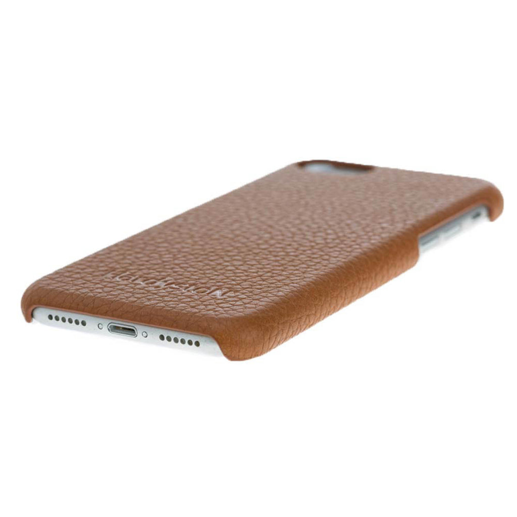 iPhone SE / 8 / 7 Tan Leather Snap-On Case - Hardiston - 4