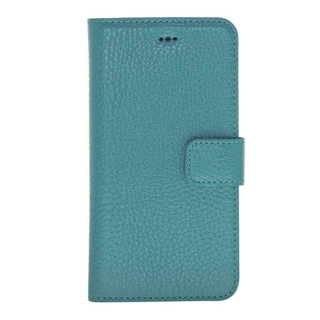 iPhone SE / 8 / 7 Turquoise Leather Detachable 2-in-1 Wallet Case with Card Holder - Hardiston - 4